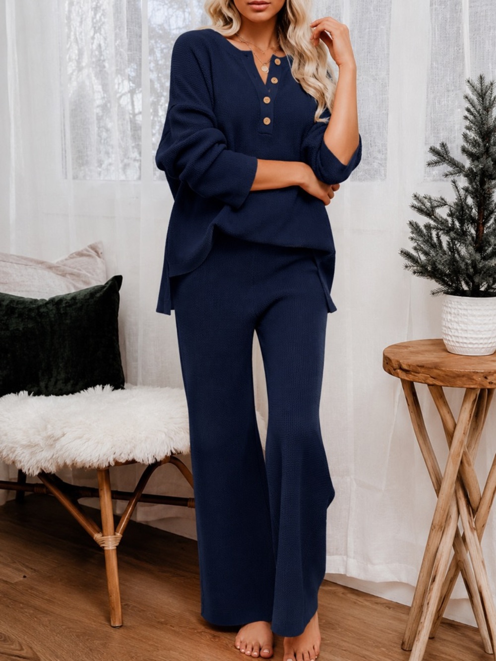 Pink Queen Women's 2 Piece Fall Outfit Lounge Set